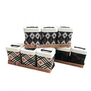 Set 3 boites marbre plastique