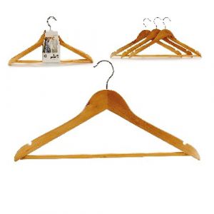 Lot de 3 cintres en bois