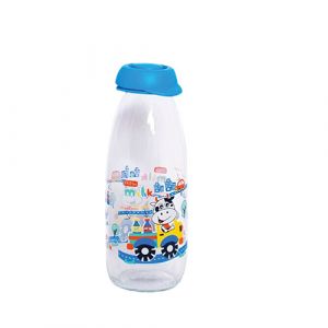 Bouteille décorée en verre