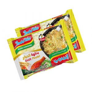Sachet nouilles indomie poulet avec sachet medit