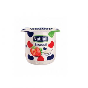 Lot de 3 yaourts brassés fraise  