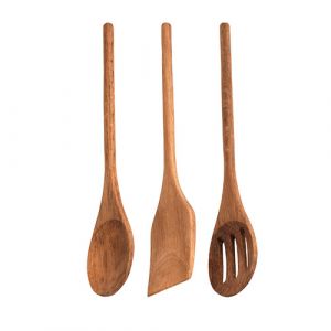 Set de 3 ustensiles de cuisine en bois