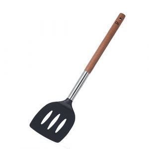 Spatule noir avec manche en bois