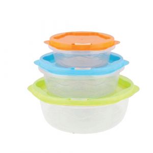 Lot de 3 boites de conservation en plastique