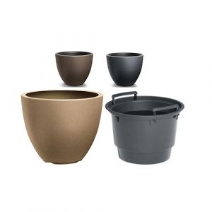 Pot de fleur en plastique