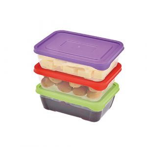 Lot de 3 boites de conservation en plastique