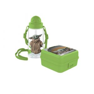 Bouteille tritan avec lunch box baby yoda