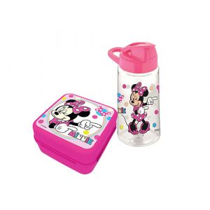 Bouteille tritan avec lunch box minnie mouse