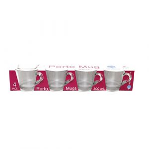 Lot de 4 tasses en verre