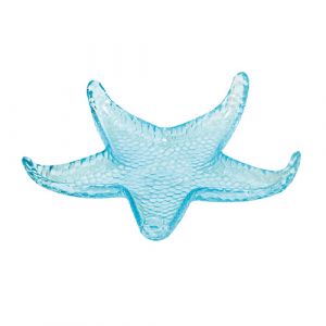 Assiette en verre transparent en forme étoile de mer