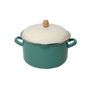 Casserole avec couvercle vert clair