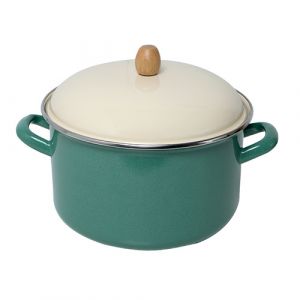 Casserole avec couvercle vert clair