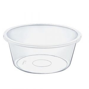 Bassine transparente en plastique