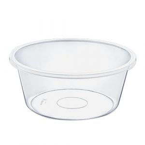 Bassine transparente en plastique
