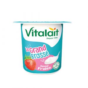 Lot 6 pots yaourts brasses fraise 