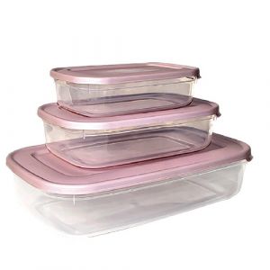 Lot de 3 boîtes de conservation rectangulaire