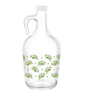 Bouteille à huile motif olive