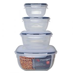 
Set de 4 boites de conservation en plastique 