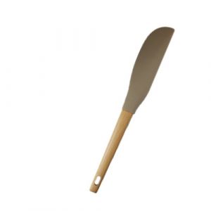 Spatule en silicone manche en  bois