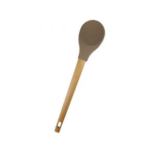 Cuillère en silicone manche en bois 