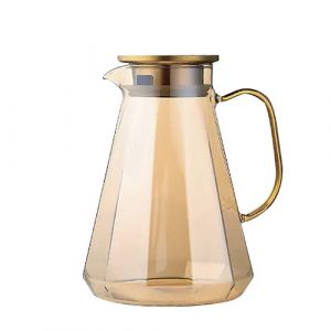 Pichet à eau en verre ambré avec manche