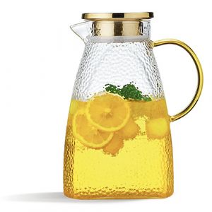 Pichet verre avec couvercle