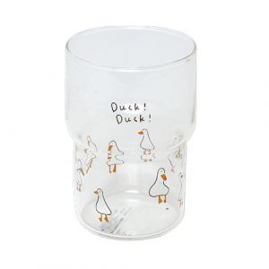 Gobelet verre empilable motife canard
