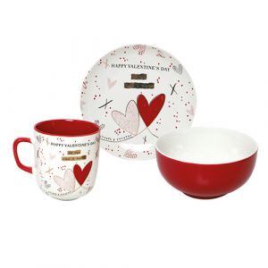 Mug + bol + plat en céramique