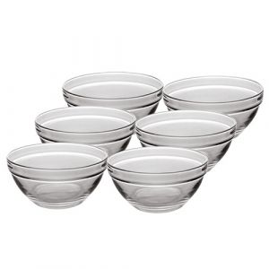 Lot 6 bols en verre