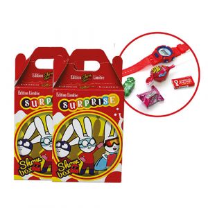 Lot 3 tubes bonbon bleu/rouge  