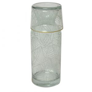 Carafe avec couvercle bleu 