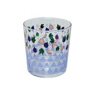 Verre à eau motif figue