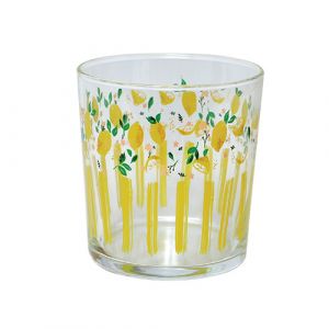 Verre à eau motif citron