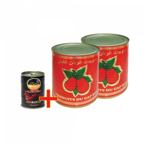 Lot 2 double concentré de tomate cap bon + harissa
