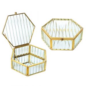 Boite à bijoux en verre transparente