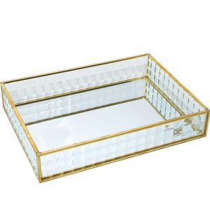 Plateau en verre transparent