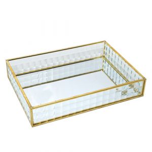 Plateau en verre transparent