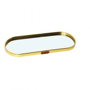 Plateau miroir doré