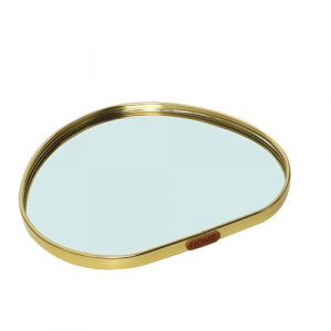 Plateau miroir doré
