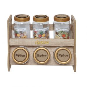 Set 6 pots à épices avec support