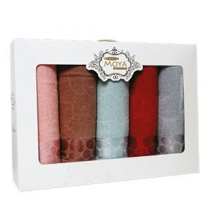 Coffret 5 serviettes coton