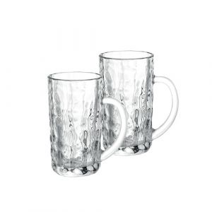 Set de 2 chopes en verre
