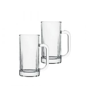 Set de 2 chopes en verre