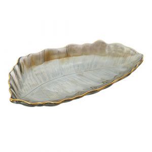 Plat de présentation forme de feuille