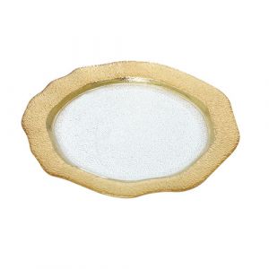 Assiette contoure dore