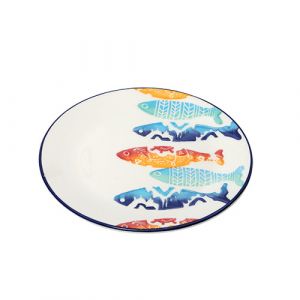 Assiette motif poisson