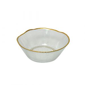 Bol en verre contour doré 