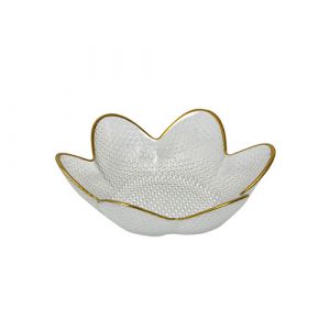 Bol forme fleur contour doré  