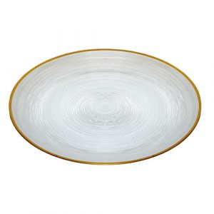 Assiette contour doré