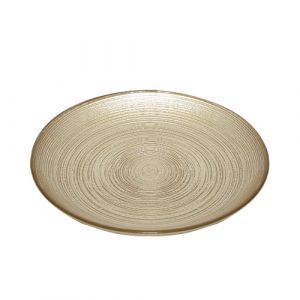 Assiette contour doré